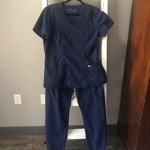 Greys Anatomy Navy Blue scrub set